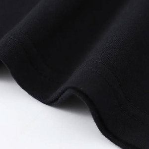 T-shirt à manches courtes pour homme, col rond, noir, coupe classique, 100% coton jersey, respirant, 180g, imprimé à l'écran - Product Image 5