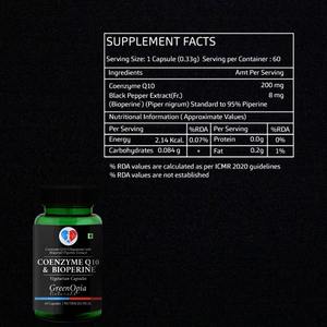 กรีนโอเปีย โคเอนไซม์ คิวเท็น (โคคิวเท็น) พร้อมไบโอเพอรีน 60 แคปซูลมังสวิรัติ |   ผลิตภัณฑ์เสริมอาหารสำหรับผู้ใหญ่ที่มีคุณสมบัติต้านอนุมูลอิสระ - Product Image 4