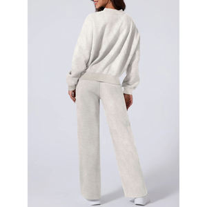 Full Sleeve Women's Tracksuits Set Running Sports Jogging Wear Customized Loose Fit New Style Zipper Tracksuit For Women - Product Image 6