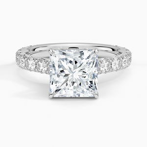 Anillo BOJ 0115 con Corte Princesa, Plata 925, Colección Luxe, Anillo Solitario con Engaste de Puntas, Diamante de 2ct, Color D, VVS1, Moissanita GRA - Product Image 1