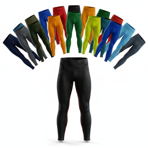 Leggings de compression respirants et extensibles pour l'entraînement, séchage rapide, pour la gym, la course et le sport, pantalons imprimés personnalisés pour hommes - Product Image 1