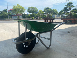 Vietnam-Made High Quality Solid <b>Wheelbarrow</b> with Pneumatic Wheel and Plastic Metal Tray for Garden Construction - Product Image 6