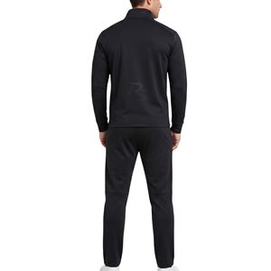 Trajes Deportivos Monocromáticos Negros para Hombre, Trajes Deportivos de Poliéster Premium con Cremallera Completa, Trajes Deportivos Resistentes con Cremallera - Product Image 2