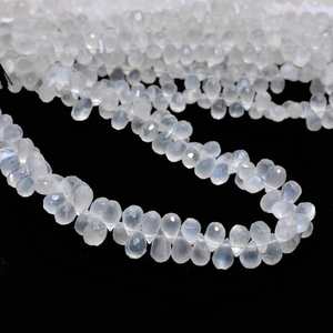 มูนสโตนสีขาวธรรมชาติทรงหยดน้ำเหลี่ยมเพชรพลอยขนาด 7x5 มม. เม็ดพลอยหลวมสำหรับทำเครื่องประดับ ขายส่งเม็ดมูนสโตนจำนวนมาก - Product Image 5