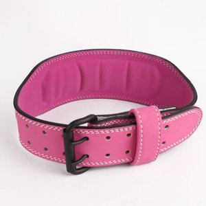 Ceinture de musculation en cuir rose robuste de 4 pouces avec soutien lombaire conique pour la gym, vente en gros - Product Image 5