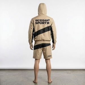 Chándal Personalizado para Hombre, Otoño, Cortavientos, Ecológico, 100% Poliéster, Informal, con Capucha, Bolsillos Laterales, Dos Piezas, Ligero y Transpirable - Product Image 2