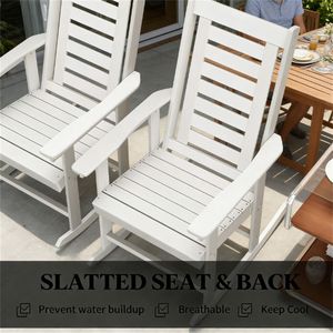 Sillón de Jardín de 2 Piezas, Blanco, para Terraza, con Reposabrazos - Product Image 3