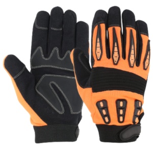 Heavy Duty Construction Safety Gloves Reinforced Synthetic Leather Amara Fireproof Anti Cut Functionality for Industrial Work - Product Image 1