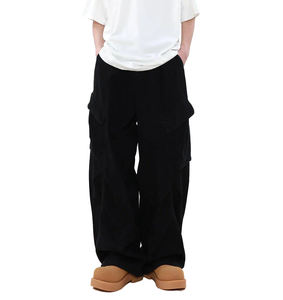 Pantalones Jogger Altos para Hombre, Personalizados, de Algodón Coreano, Resistentes, con Parches en las Rodillas, Estilo Industrial, con Bolsillos Laterales Anchos, para Correr - Product Image 2