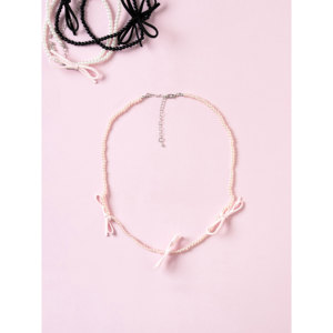 สร้อยคอไข่มุกริบบิ้น balletcore-อุปกรณ์หรูหราและเก๋ไก๋ - Product Image 1