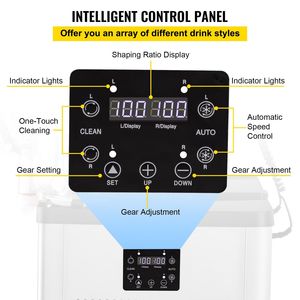 Macchina per Margarita Commerciale 700W 110V in Acciaio Inox, Dispenser per Bevande con 2 Serbatoi da 6L, 50 Bicchieri, per Smoothie e Bevande Congelate - Product Image 5