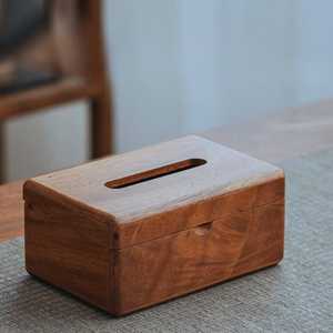 Caja de pañuelos de madera de diseño clásico, hecha a mano, impermeable, duradera, decorativa, con mecanismo de resorte, para el hogar y el comedor. - Product Image 1