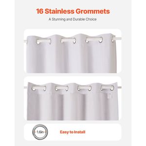 Set di 2 tende oscuranti 84 pollici di lunghezza 52 pollici ciascuna per camere da letto che migliorano la Privacy e il controllo della luce - Product Image 4