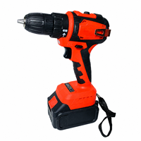 Ensemble d'outils rouges BOLIU 4 pièces à monter soi-même, perceuse électrique 10 mm, meuleuse d'angle 125 mm, marteau électrique, clé électrique, batterie lithium 21 V