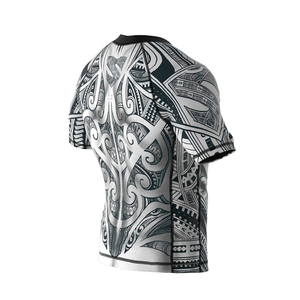 Haut de sport pour homme à manches longues, imprimé tribal, séchage rapide, polyester/nylon, anti-UV, respirant, écologique - Product Image 4