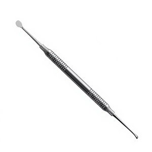 เครื่องมือผ่าตัดทางทันตกรรมคุณภาพพรีเมียม คีมขูดกระดูก 2/4 พร้อมที่ยกเยื่อหุ้มกระดูก ด้ามจับแบบกลวงตามหลักสรีรศาสตร์ ผลิตจากสแตนเลส - Product Image 2