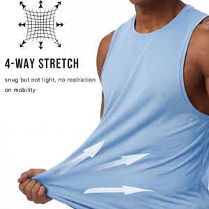 Camiseta Deportiva sin Mangas con Logotipo Personalizado para Hombre, con Orificios para los Brazos, para Gimnasio y Running, Camiseta Deportiva Elegante - Product Image 3