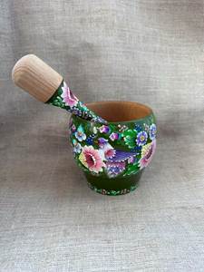High quality Organic Hardwood Mortar and Pestle Manual Kitchen Grinding <b>Set</b> for Spices Herbs Medicines and Food Ingredients - Product Image 1