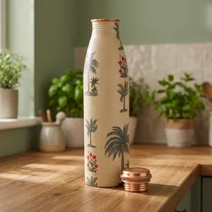 Digital Printed <b>Copper</b> Water <b>Bottle</b> Handmade Traditional Indian <b>Copper</b> <b>Drinking</b> <b>Bottle</b> Reusable Decorative Drinkware for Home - Product Image 5