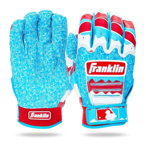 Gants de frappeur de baseball professionnels personnalisés en cuir à manchette longue pour adultes hommes, 100 % polyester, fermeture auto-agrippante, légers et à séchage rapide - Product Image 5