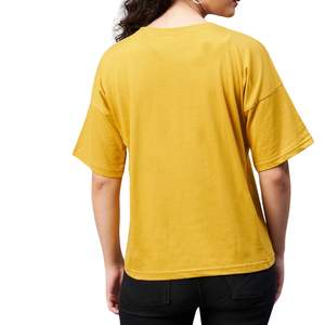 Camiseta de Algodón Ecológica de Alta Calidad para Mujer con Logotipo Personalizado, Manga Corta, Cuello Redondo, Estampado Informal, Talla Grande, Venta al Por Mayor OEM - Product Image 3