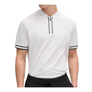 Hot Selling Summer Polyester Cotton Men's Casual Fashion Zipper <b>Polo</b> Shirts <b>Zip</b> <b>Up</b> T Shirt Golf <b>Polo</b> Shirts - Product Image 4
