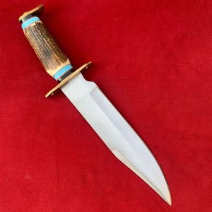 Cuchillo Bowie de Caza Personalizado OEM de Acero Inoxidable con Mango de Cuero, Funda de Cuero, Hoja con Punta de Clip, Supervivencia al Aire Libre, Garantía de 3 Años - Product Image 2
