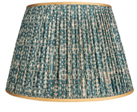 Kap Lampu Kain Linen Tradisional Buatan Tangan Berkualitas Tinggi Ramah Lingkungan dengan Lapisan Powder-Coated, Dudukan Bohlam E27, dan Cincin Pengurang