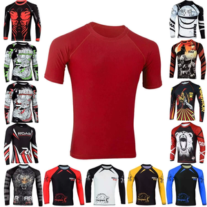 Sublimation Printed Spandex Bjj Quick-dry Unisex Compression Shirt <b>Top</b> Long Sleeve Sports Baselayer Running Dry Rash Guard - Product Image 5