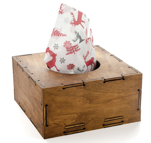 Boîte à mouchoirs en bois de bambou carrée personnalisée pour décor de table basse d'Inde - Product Image 3