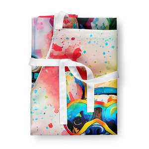 French Bulldog Hippie Dawg Unisex Large Multicolor <b>Kitchen</b> <b>Apron</b> for Cooking Baking Crafts Gardening-Adult Men and <b>Women</b> - Product Image 3