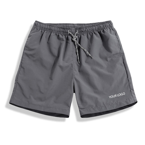 Shorts de bain pour hommes, taille élastique, 100% polyester tissé, décontractés, pour l'extérieur - Product Image 1