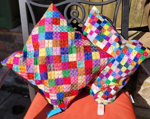 <b>Cushion</b> <b>Cover</b>: Handmade - Embroidered - Madagascar - Colourful - African - Artisan - Ethical - Home Decor - Product Image 2