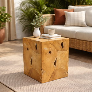 Tabouret en racine de teck ARTERRA Premium, design moderne, fait main, rustique, pour appartement, hôtel, villa, meubles de maison au confort chaleureux - Product Image 3
