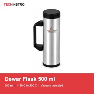 Vaso Dewar de Laboratorio de 500 ml con Pared Interior Plateada y Aislamiento al Vacío para Nitrógeno Líquido y Baños Fríos - Product Image 2