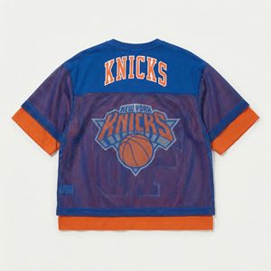 T-shirt de performance en maille style New York Knicks, vente en gros |   Vêtements pour supporters sportifs |   Fabricant de vêtements de sport OEM - Product Image 2