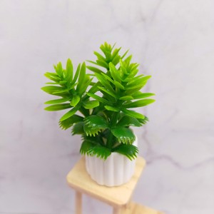 Miniature Dollhouse Accessories Wooden Plant <b>Stand</b> 3 Tier Flower Pot Display Rack <b>Corner</b> Storage Holder with 3 plants for age 14 - Product Image 6