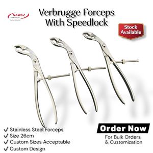 Pinzas para Huesos Verbrugge Speedlock 26cm Manuales |   Instrumento Quirúrgico Ortopédico de Acero Inoxidable |   Pinzas de Alta Resistencia para Sujetar Huesos - Product Image 2