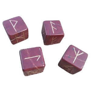 ชุดหินรูนคริสตัลแจสเปอร์สีแดงทำจากหินธรรมชาติเพื่อการทำนายและสัญชาตญาณการป้องกันชาวเรกิในการทำสมาธิ - Product Image 2