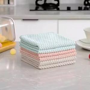 Essuie-tout de cuisine carré en microfibre tissée, motif uni personnalisé, doux, écologique, super absorbant, lavable en machine, séchage rapide - Product Image 3