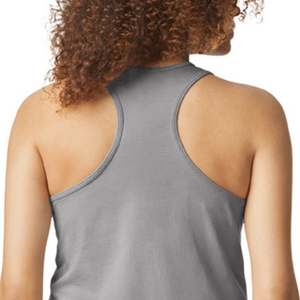 เสื้อกล้ามทรง Racerback สำหรับผู้หญิง สีซีเมนต์ คุณภาพพรีเมียม เสื้อกีฬาแขนกุด น้ำหนักเบา เหมาะสำหรับออกกำลังกาย วิ่ง ฟิตเนส - Product Image 4