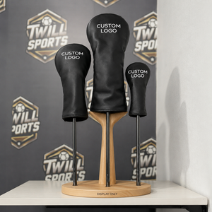 Manufacture Custom Logo PU Leather <b>Golf</b> Head Covers Solid Black Driver Fairway Wood Hybrid Protector <b>Golf</b> Driver Head Covers - Product Image 3