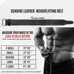 Ceinture de musculation en cuir véritable à double boucle, boucle en acier inoxydable, pour soulevé de terre, squat, haltérophilie, fabrication usine - Product Image 6