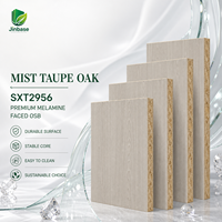 Panneau décoratif en panneaux de particules orientées (OSB) mélaminé finition chêne taupe brumeux 18 mm Jinbase 1220x2440 mm E0 pour meubles et armoires