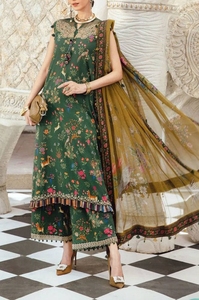Costume pakistanais gris brodé, longueur cheville, avec dupatta en tulle pour femmes, Shalwar Kameez - Product Image 6