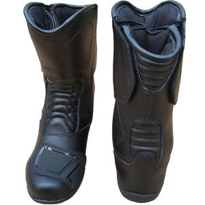 Botas de Motociclismo Unisex de Media Pantorrilla con Cierre Lateral, Antideslizantes, de Cuero de Microfibra Transpirable de Primera Calidad - Product Image 6