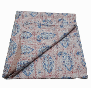 Cotton Quilt Floral Pattern Classic Design All-Season Home Use Folded Style <b>Hand</b> Wash Pigment Printing - Product Image 5
