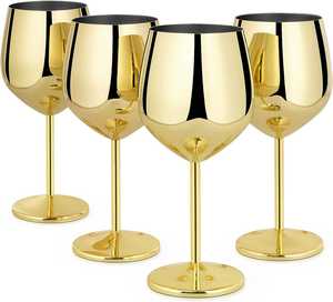 Nouvel Arrivage Bold Blossom – Ensemble de Gobelets Durables en Acier Inoxydable 301-400ml – Verres à Vin sur Pied au Design Moderne pour Cocktails et Piscine - Product Image 4