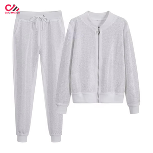 Survêtements personnalisés en strass pour hommes, couleur unie et design, taille adulte, style streetwear, dernière collection - Product Image 3