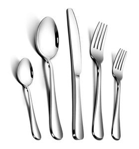 Cuchara, Tenedor y Cuchillo para Postre de Acero Inoxidable Ecológicos, Últimos Modelos para Bodas y Eventos - Product Image 1